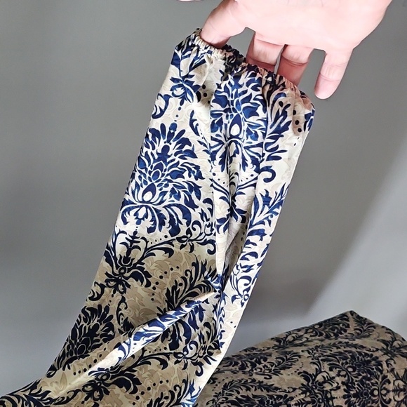 SHEIN Tan and Navy Blue Print Dress - Picture 5 of 14